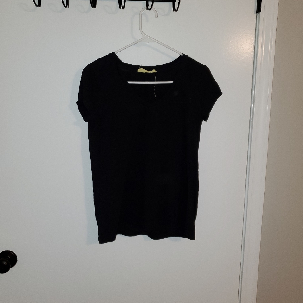 Loft Sunwashed Soft Black T-Shirt Small